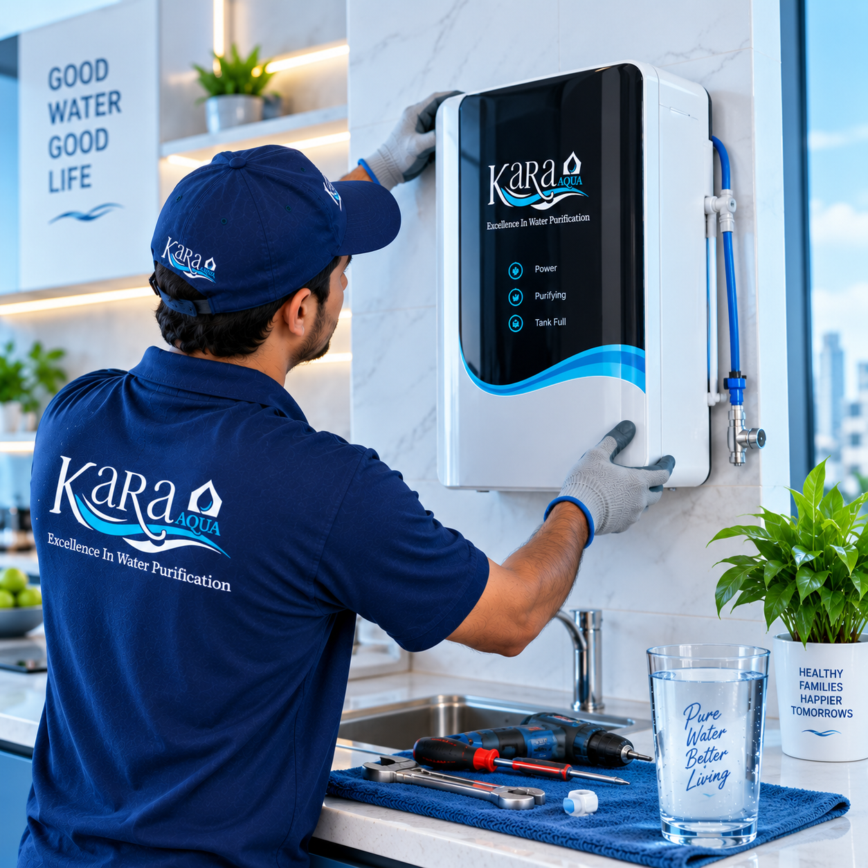 Professional RO water purifier installation service