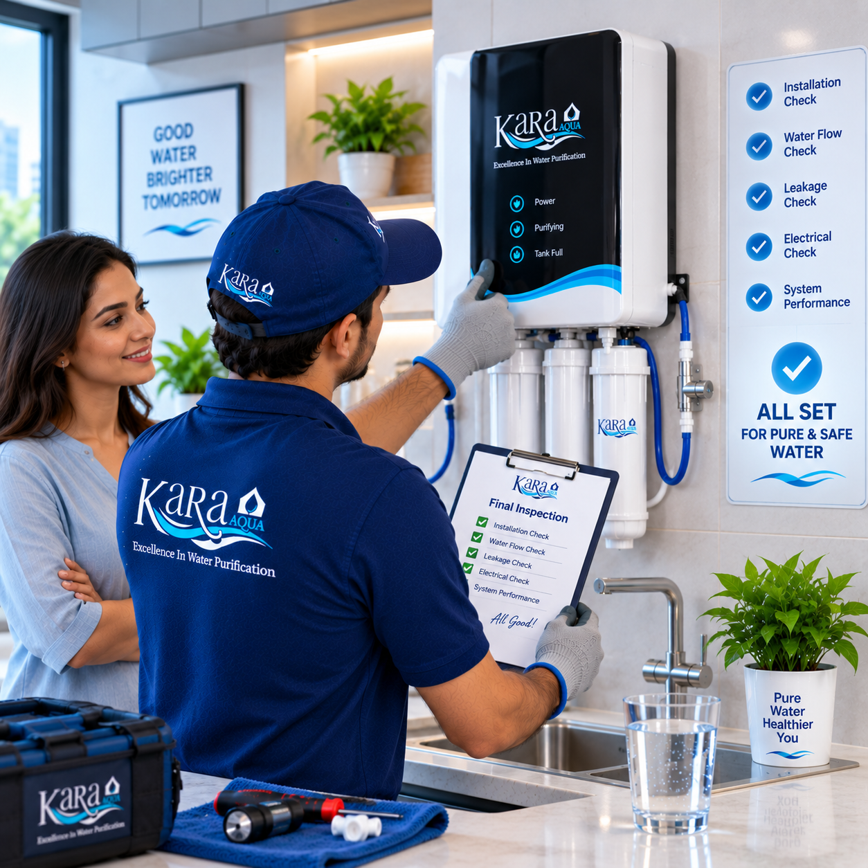 Water purifier service and inspection