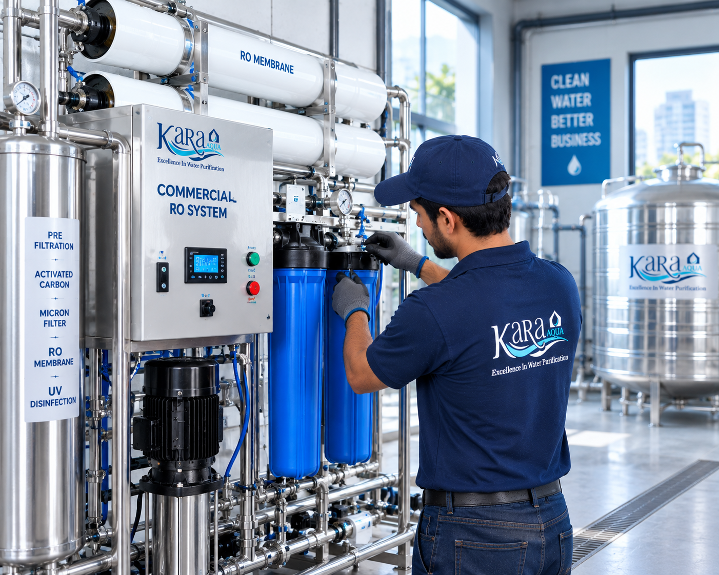 Commercial RO water purification system