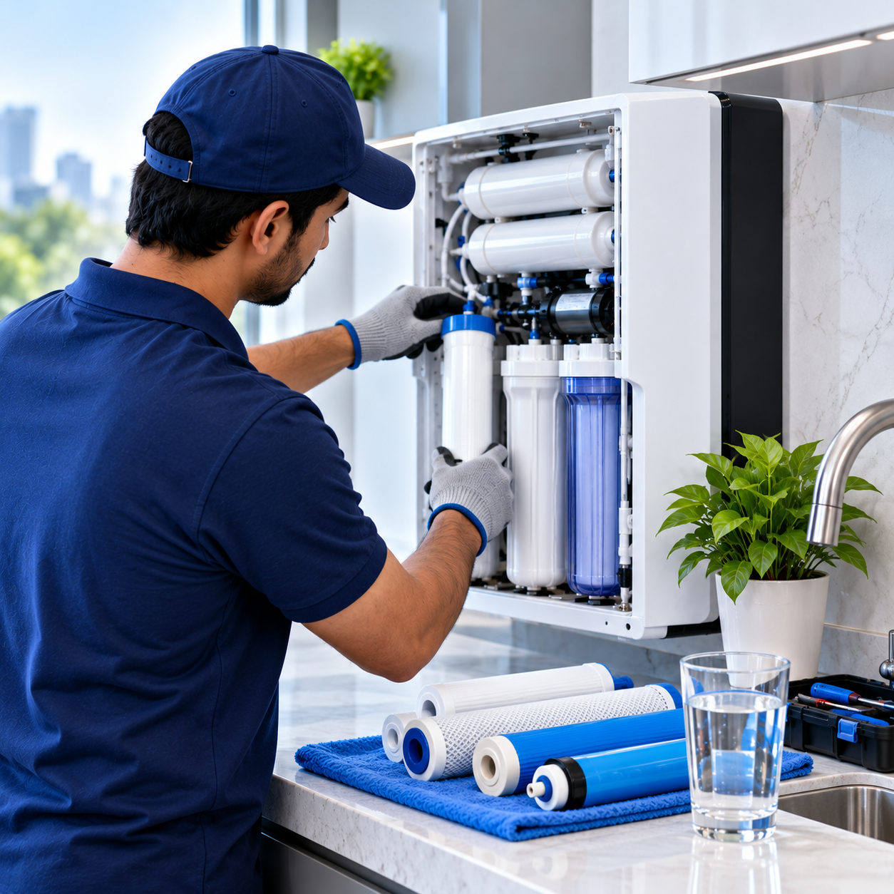 Water purifier service and maintenance